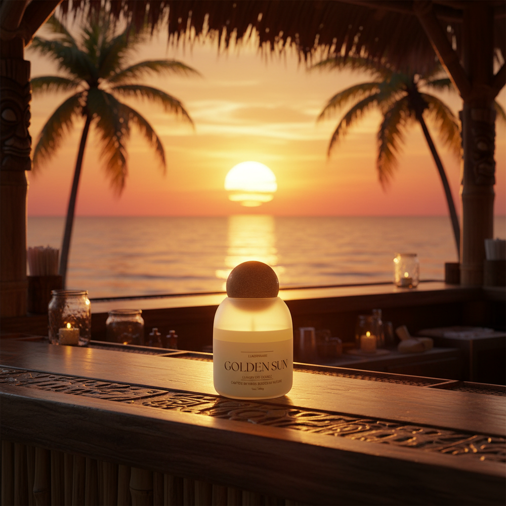 Golden Sun Soy Candle - Frosted White