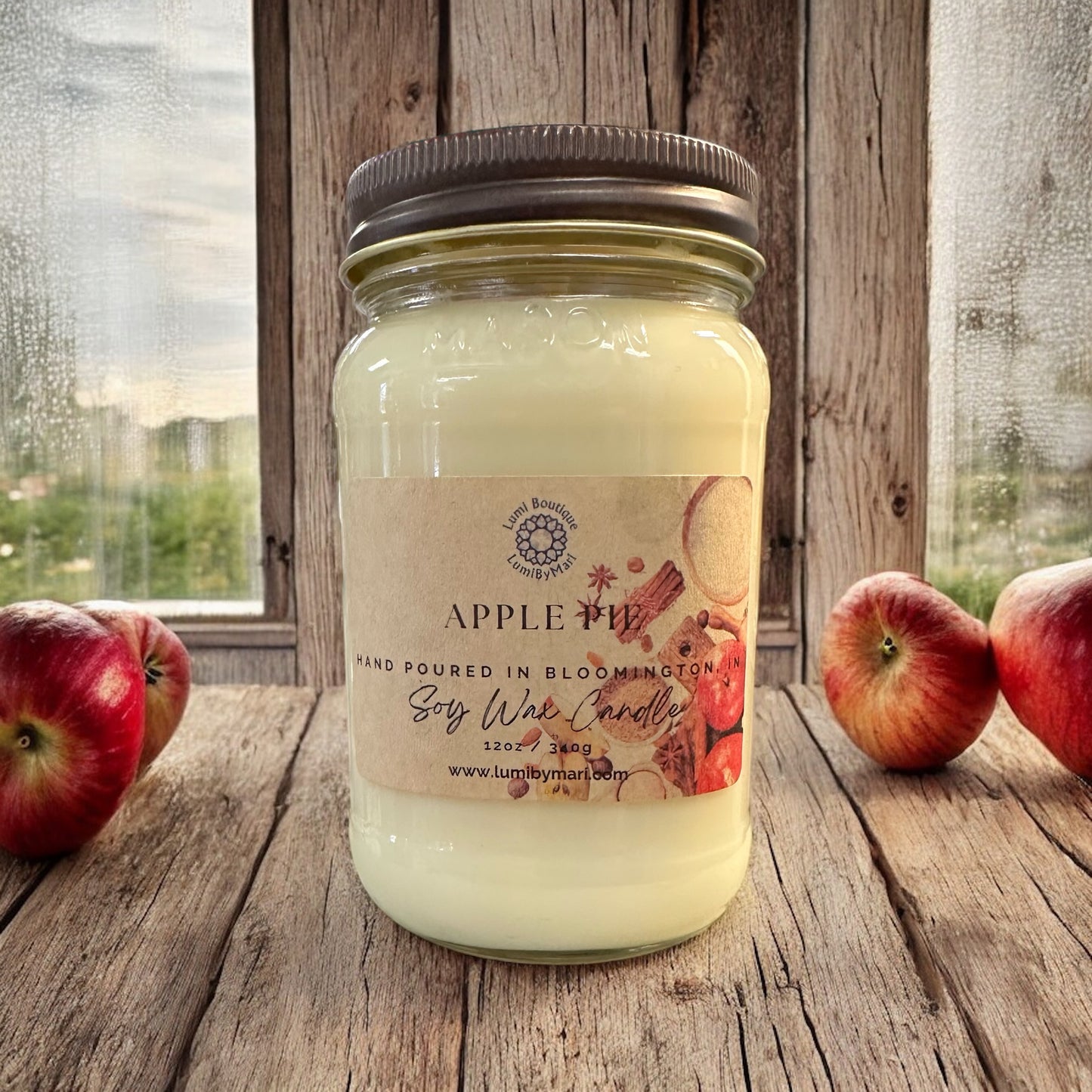 Apple Pie Mason Jar Soy Candle