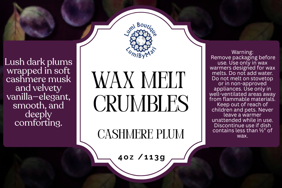 Cashmere Plum Wax Melt Crumbles
