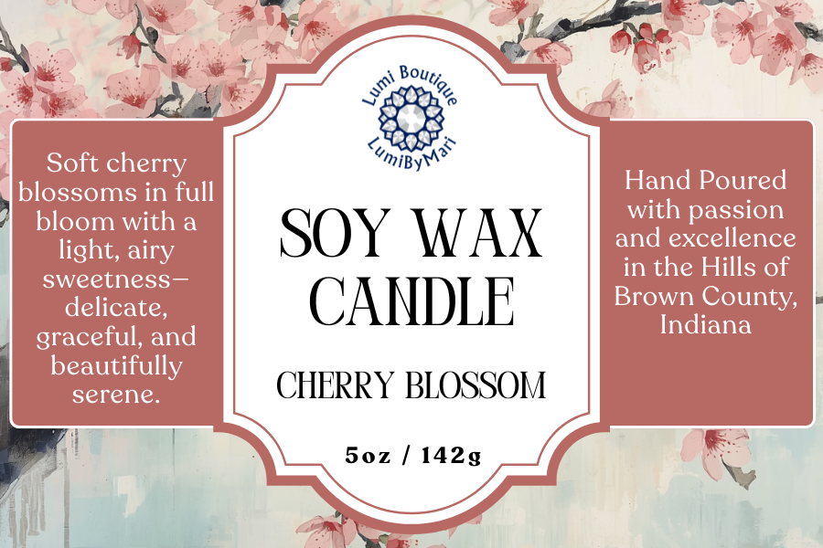 Cherry Blossom Jelly Jar Soy Candle