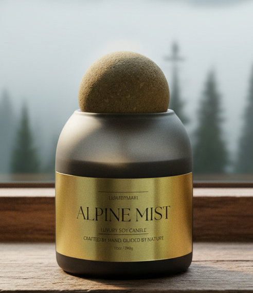 Alpine Mist Soy Candle - Frosted Grey