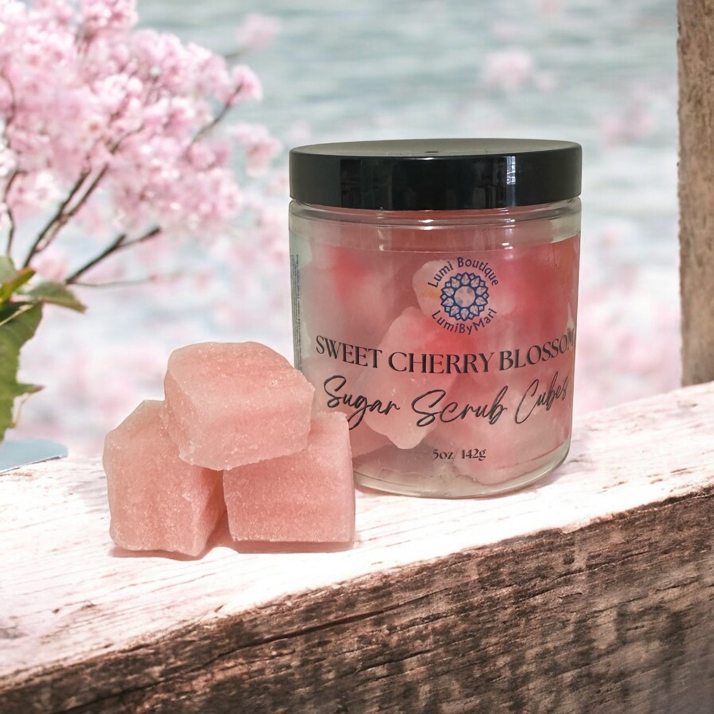 Sweet Cherry Blossom Sugar Scrub Cubes