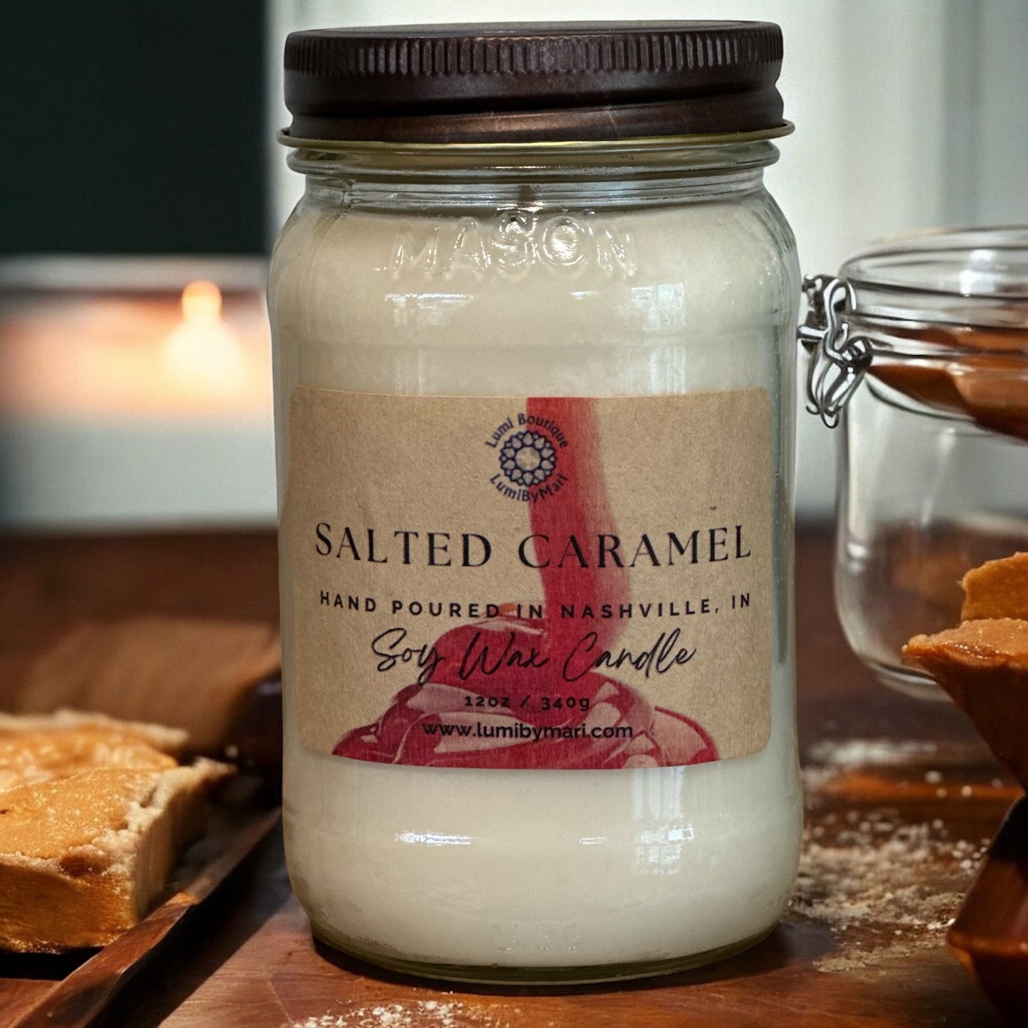 Salted Caramel Mason Jar Candle