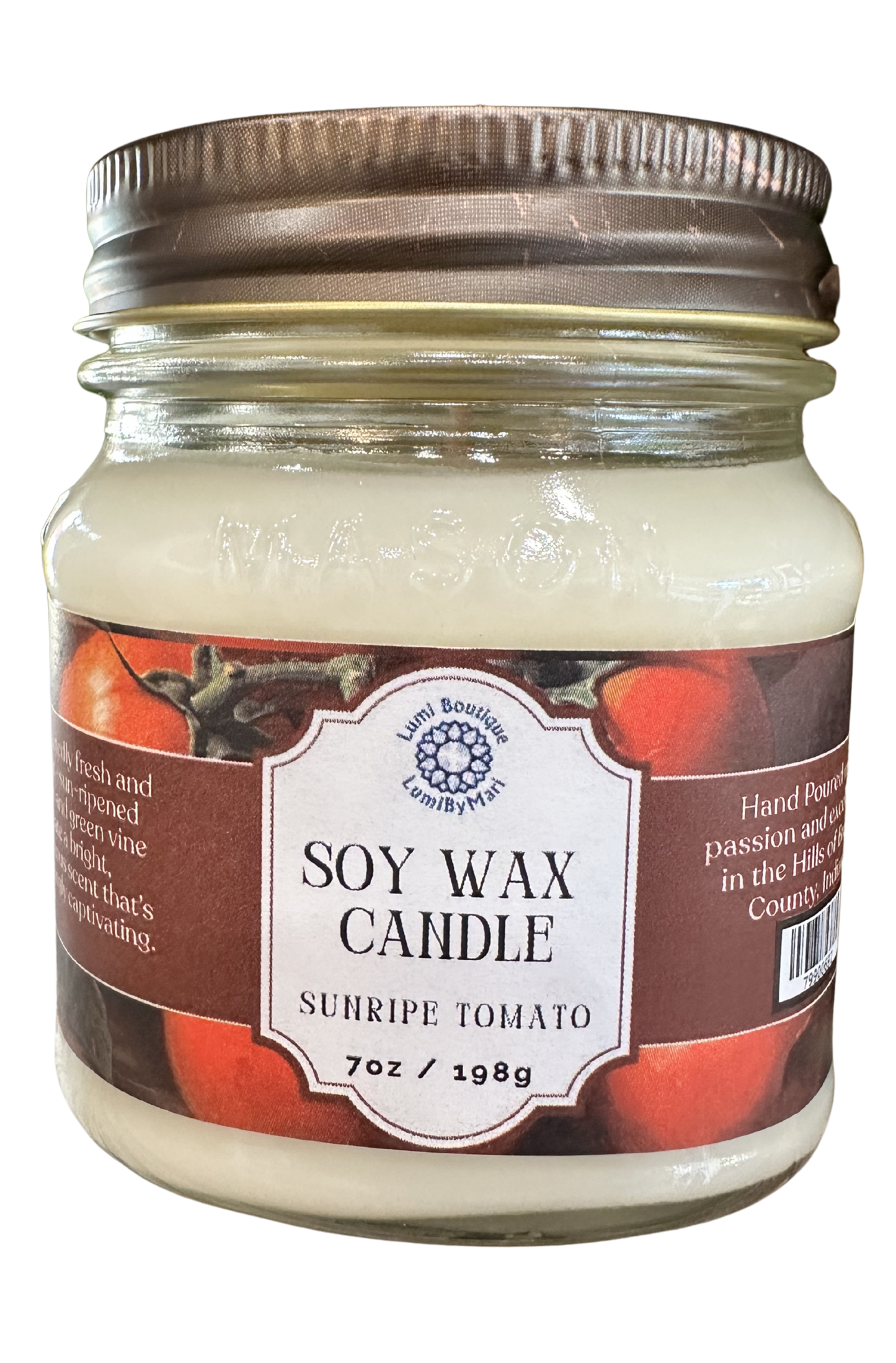 Sunripe Tomato Mason Jar Soy Candle