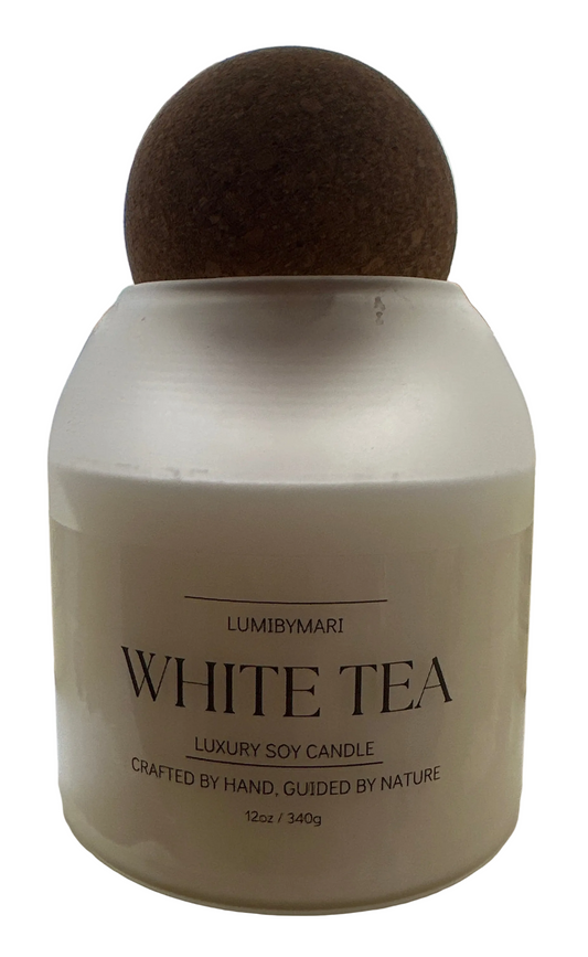 White Tea Soy Candle - Frosted White