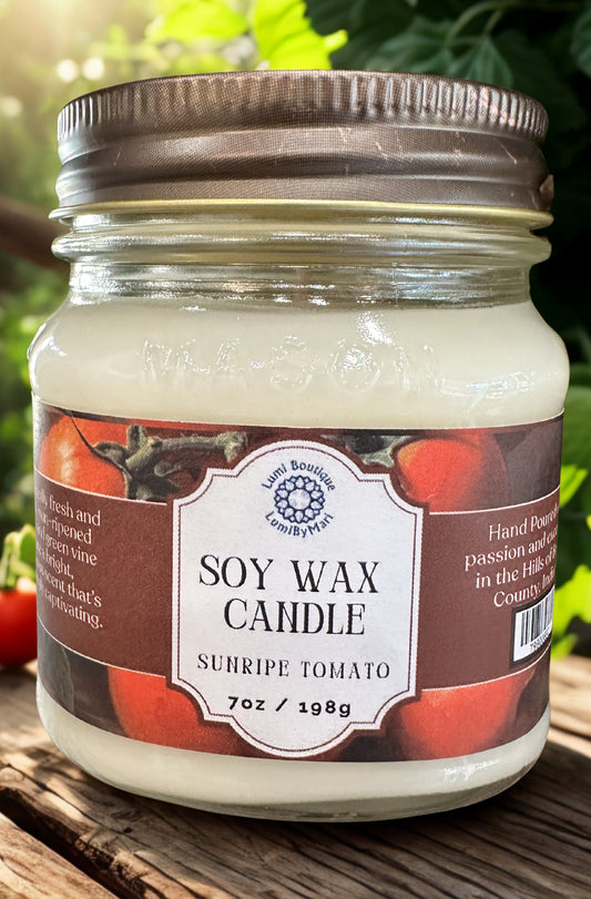 Sunripe Tomato Mason Jar Soy Candle
