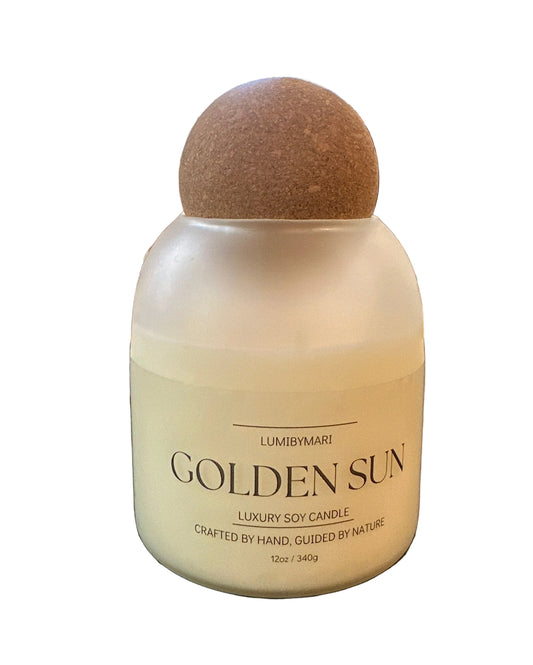 Golden Sun Soy Candle - Frosted White