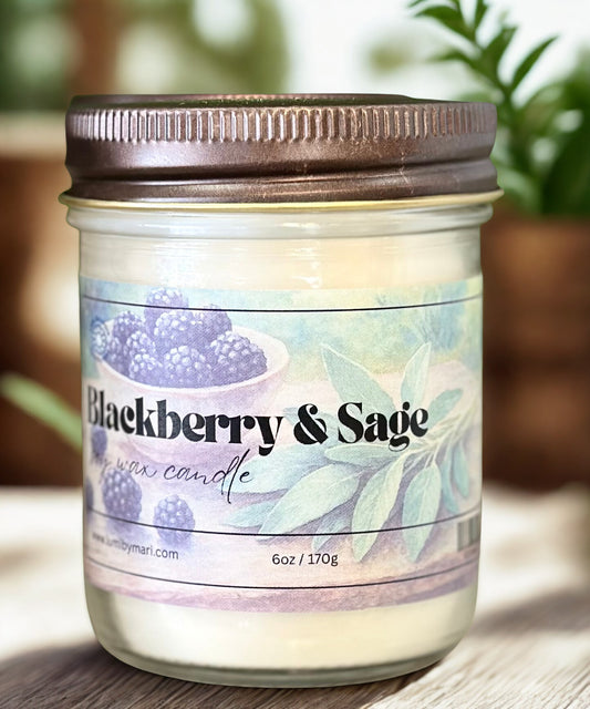 Blackberry & Sage Soy Candle