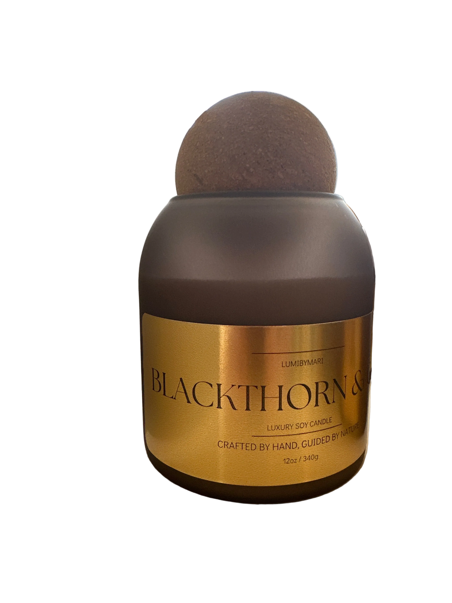 Blackthorn & Oak Soy Candle - Frosted Grey