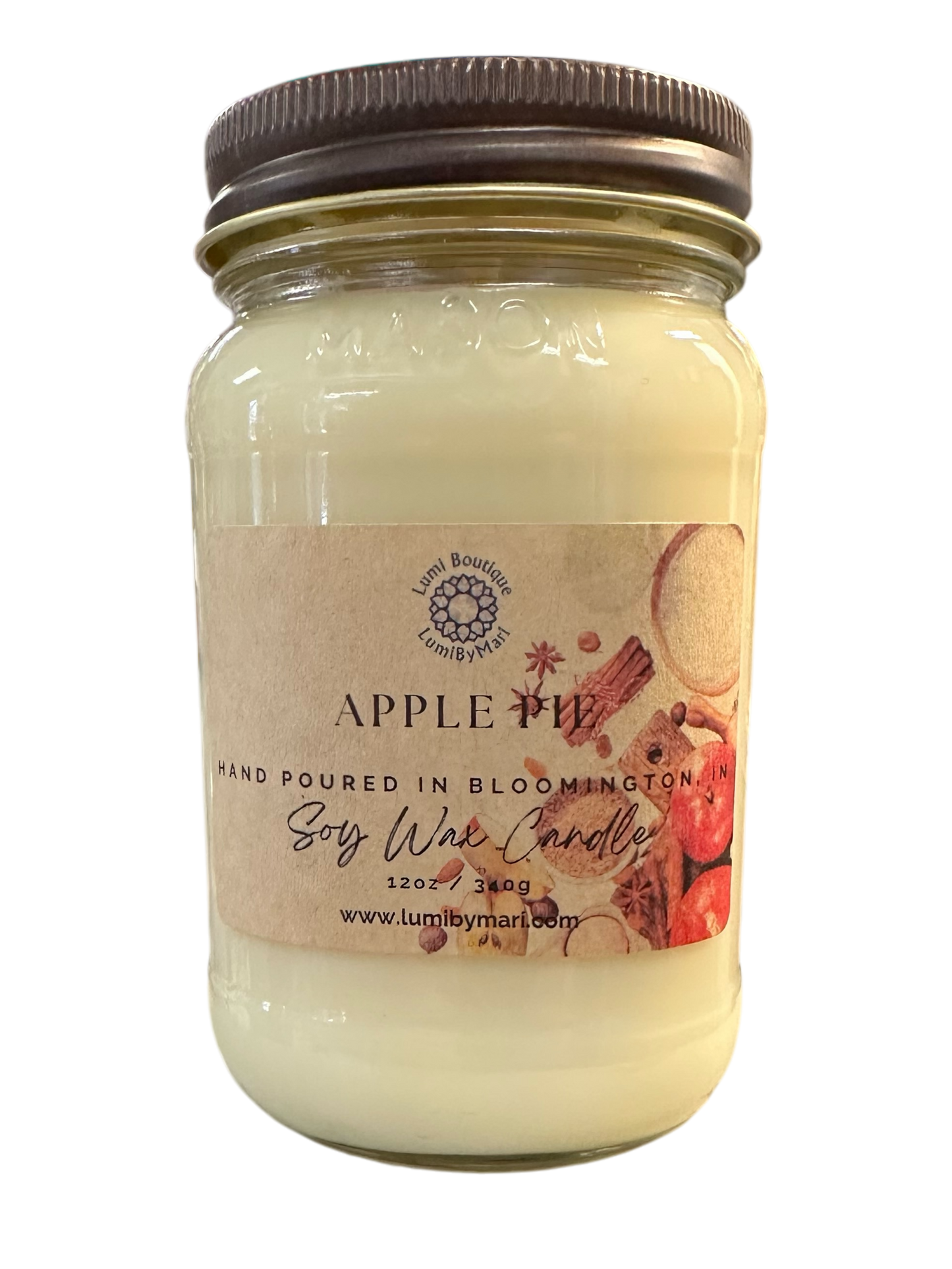 Apple Pie Mason Jar Soy Candle