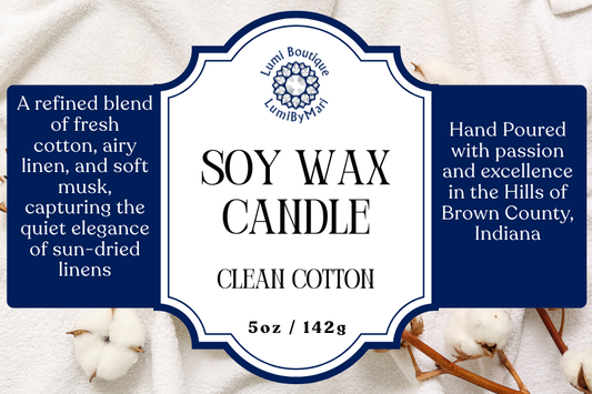 Clean Cotton Jelly Jar Soy Candle