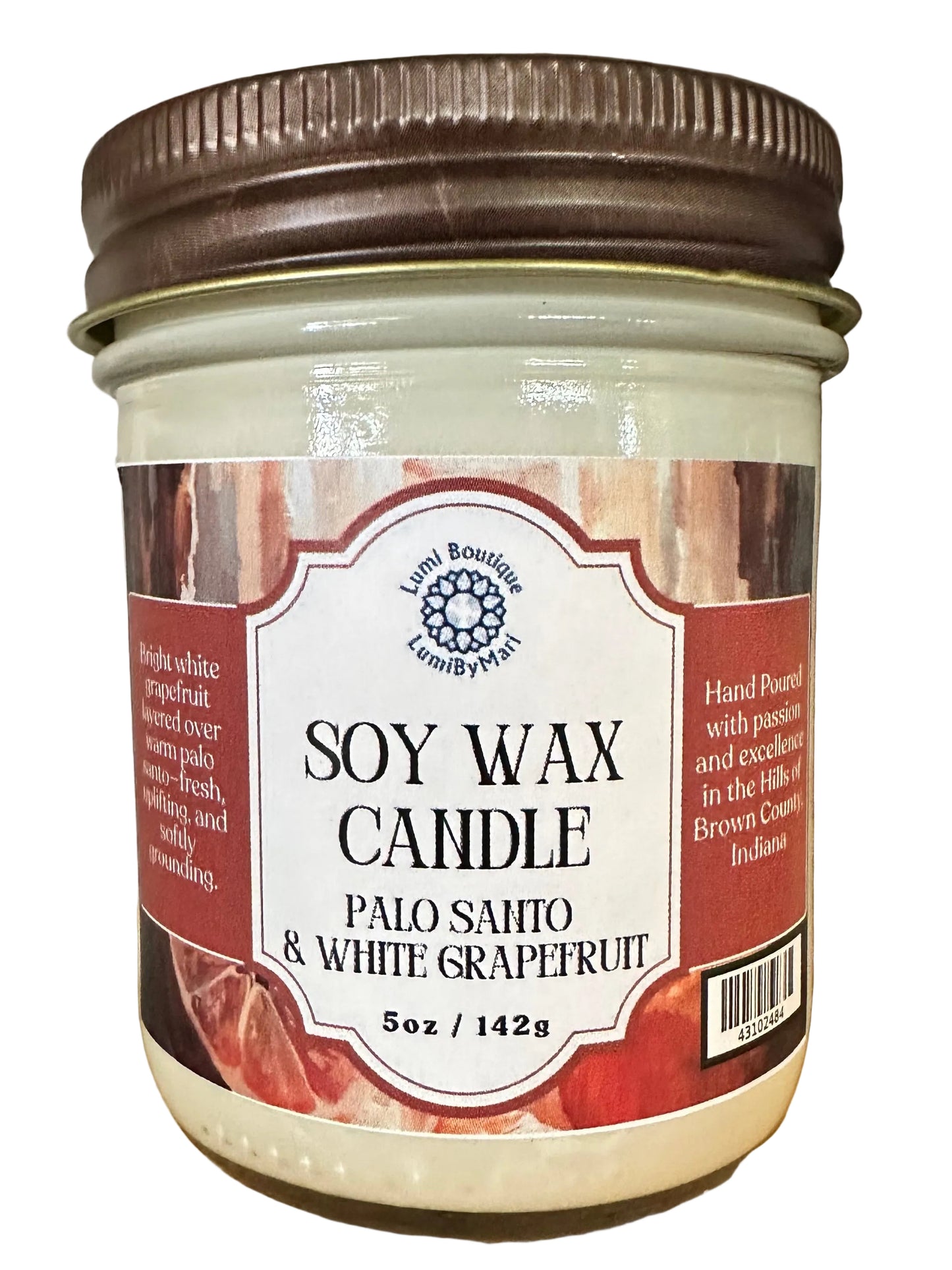 Palo Santo & White Grapefruit Jelly Jar Soy Candle