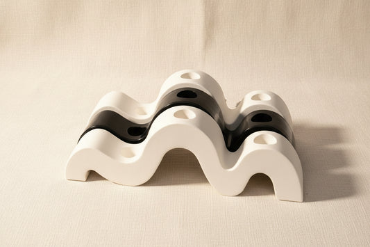 Wavy Triple Taper Candle Holder
