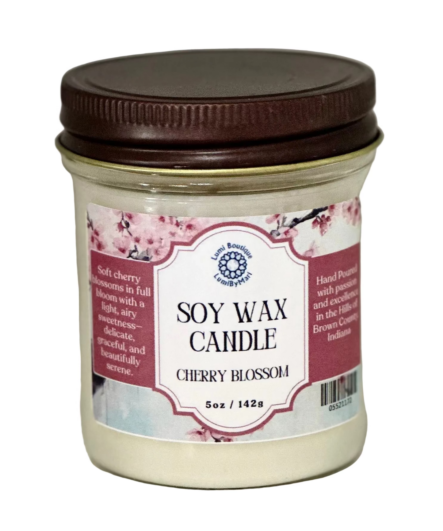 Cherry Blossom Jelly Jar Soy Candle