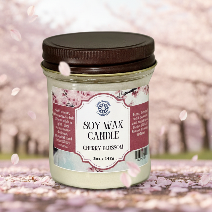 Cherry Blossom Jelly Jar Soy Candle