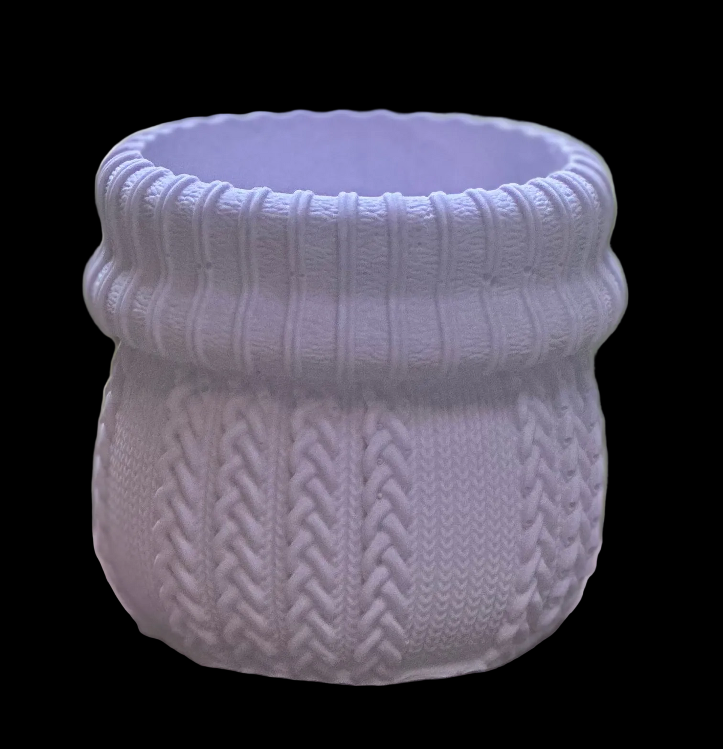 Cable Knit Ceramic Jar