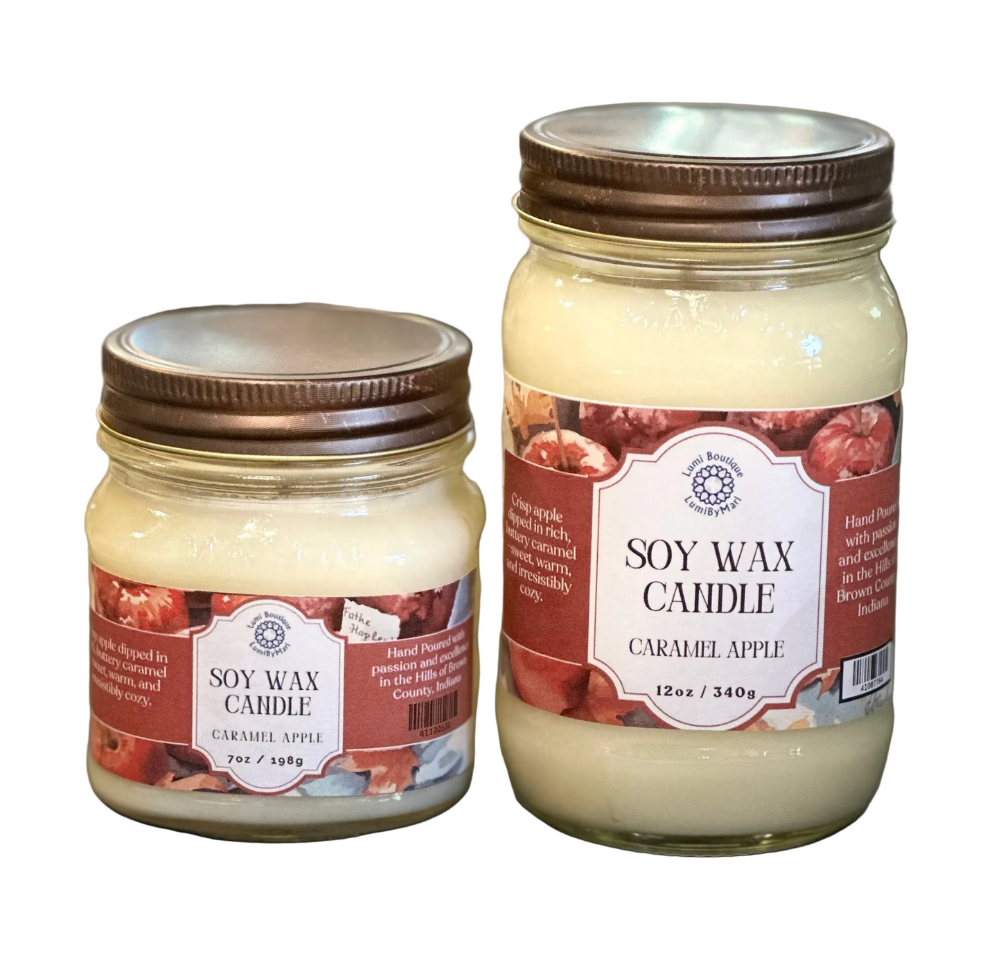 Caramel Apple Mason Jar Soy Candle