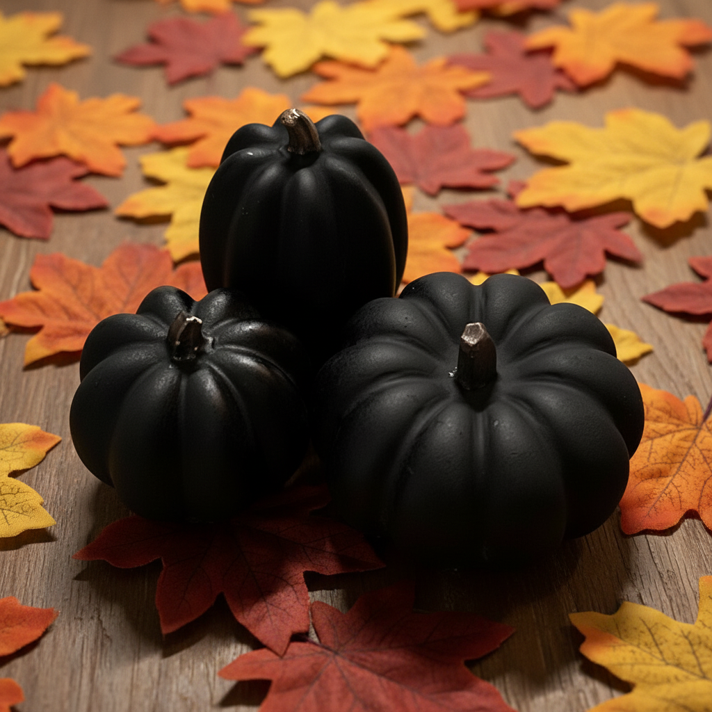 Set of 3 Mini Decorative Pumpkins