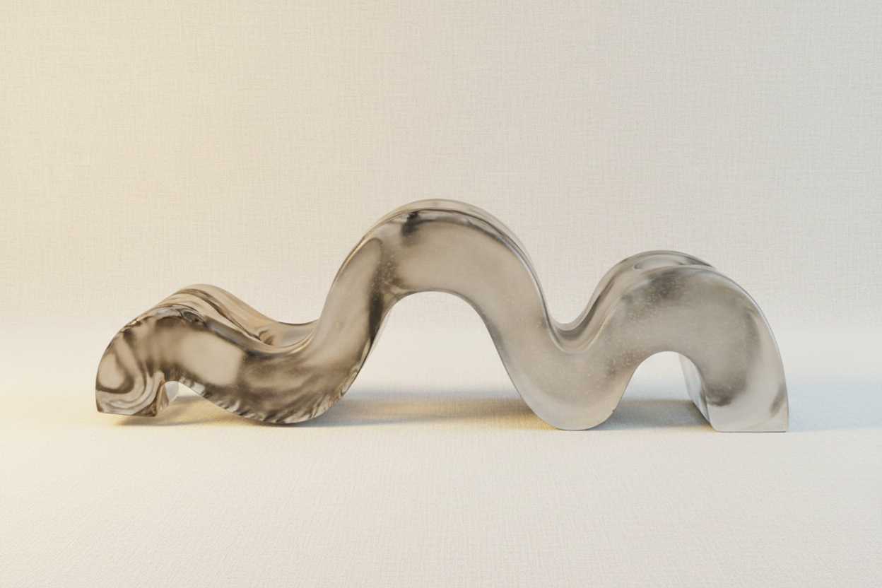 Wavy Triple Taper Candle Holder