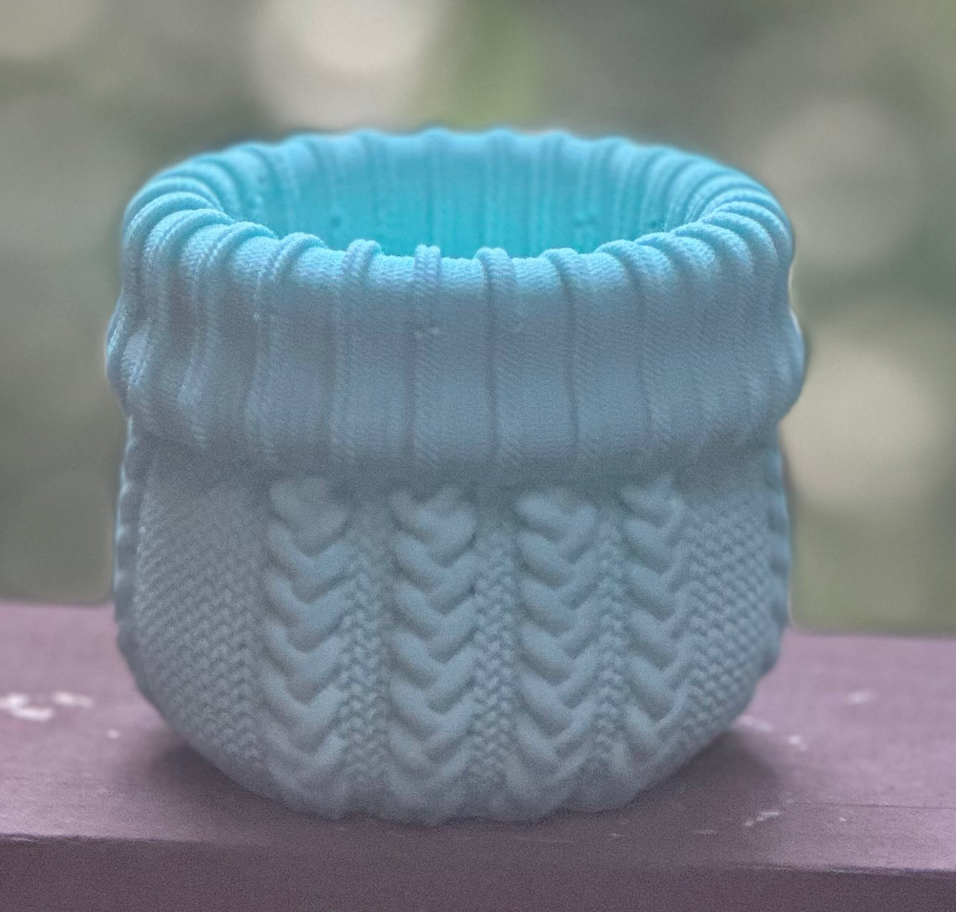 Cable Knit Ceramic Jar