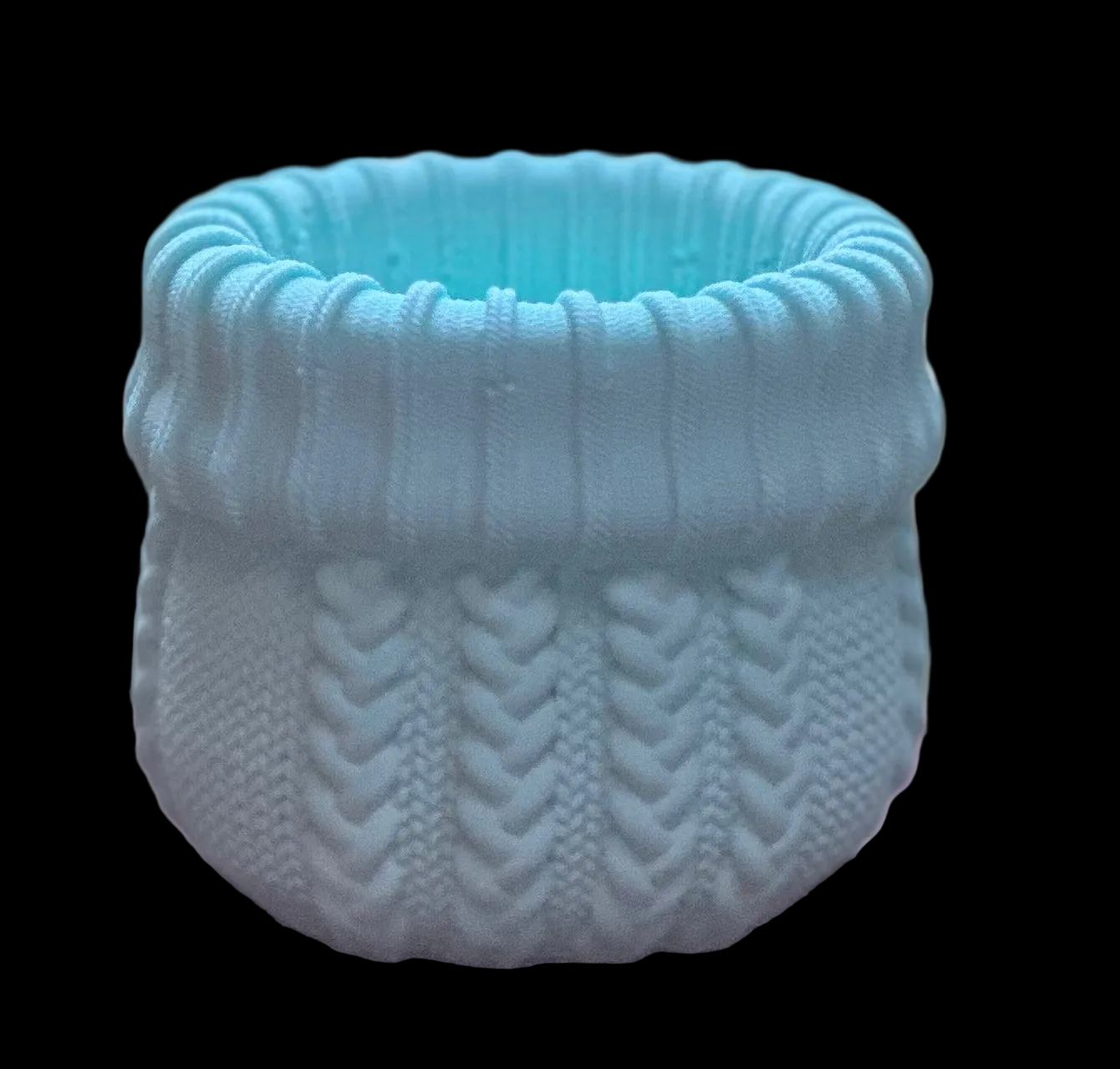 Cable Knit Ceramic Jar