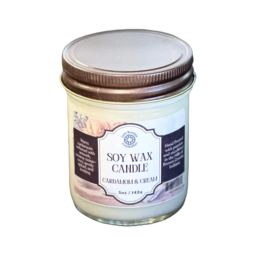 Cardamom & Cream Jelly Jar Soy Candle