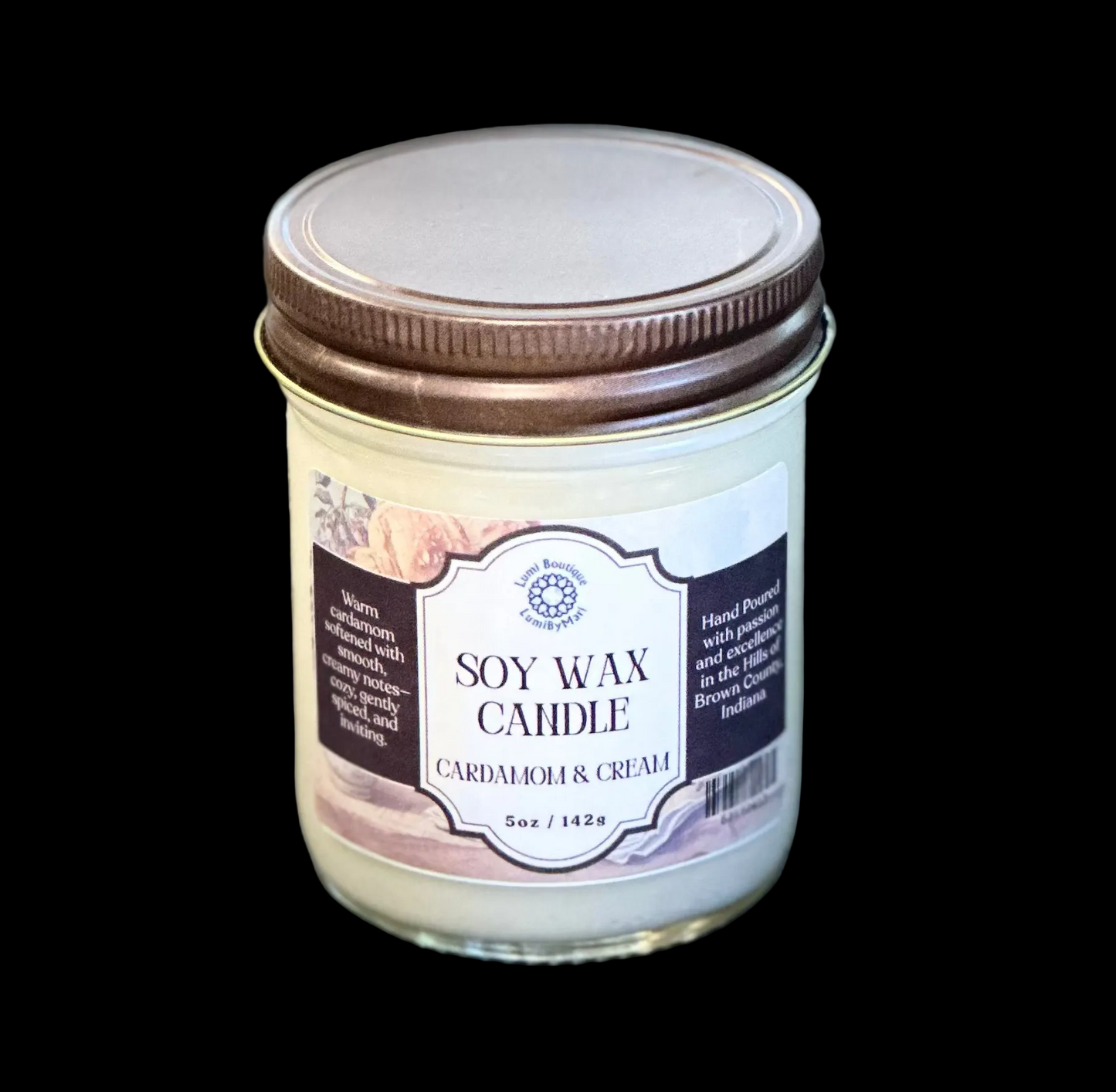 Cardamom & Cream Jelly Jar Soy Candle