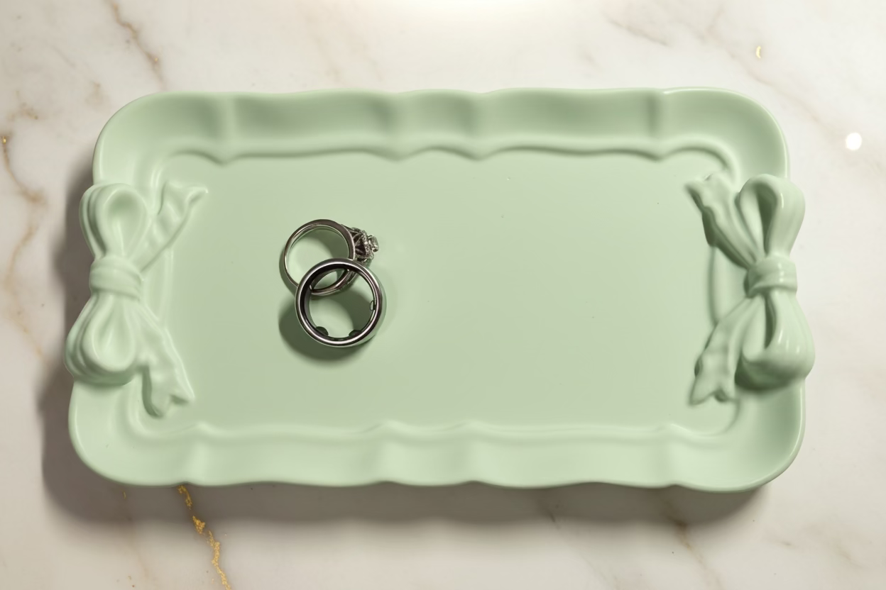 Bow Candle / Jewelry Tray