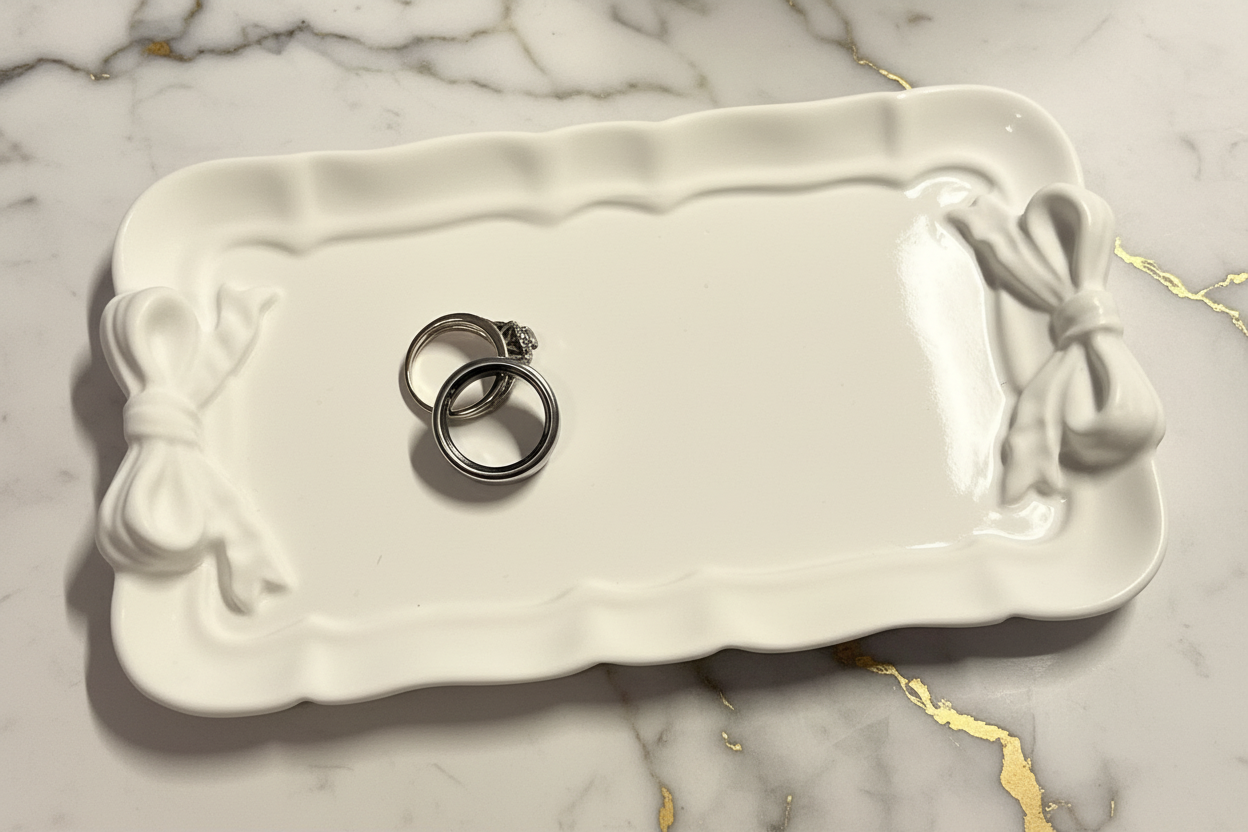Bow Candle / Jewelry Tray