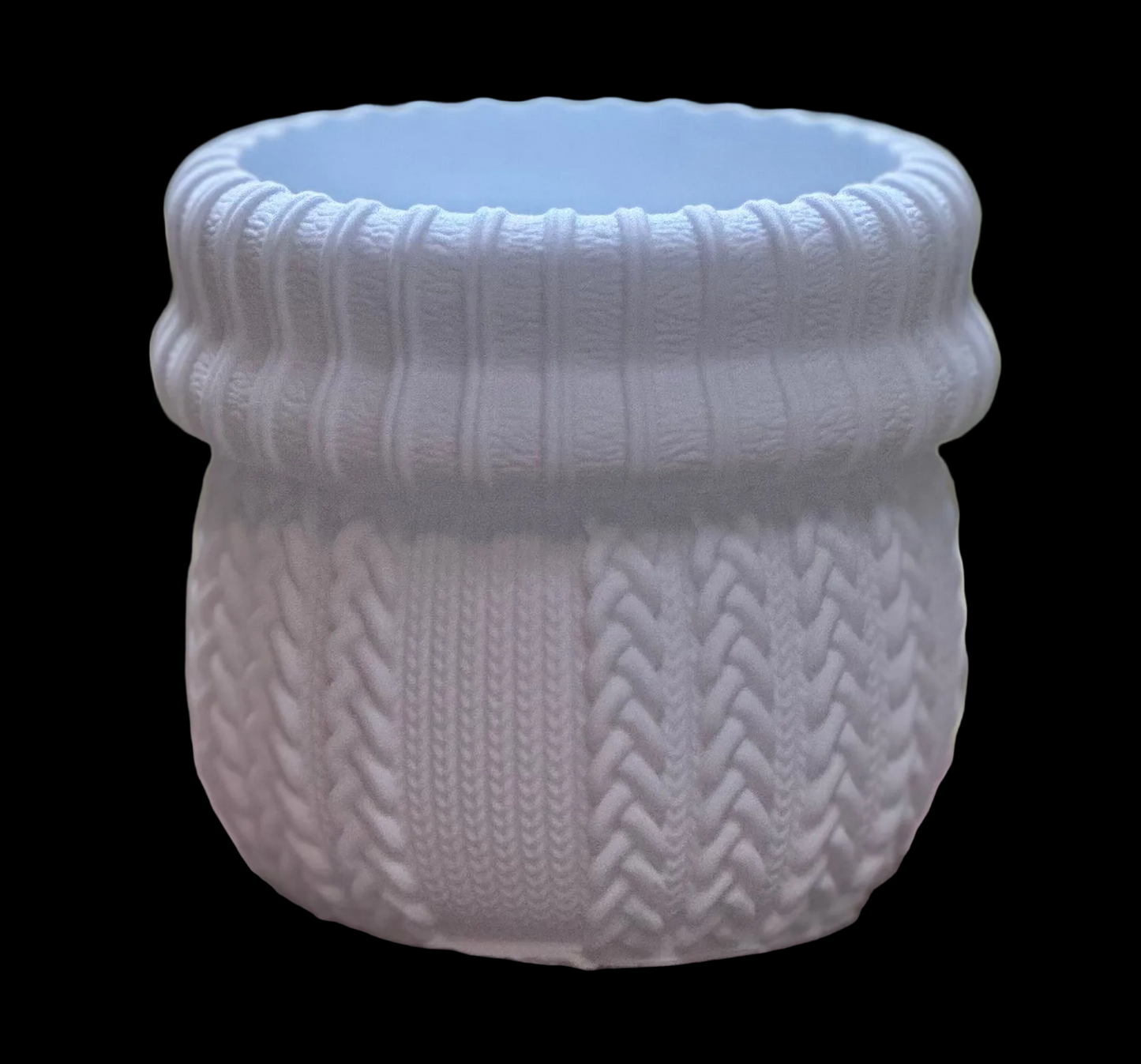 Cable Knit Ceramic Jar