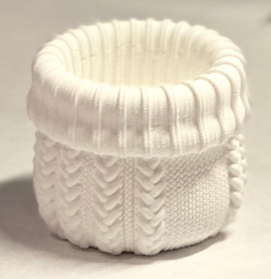 Cable Knit Ceramic Jar