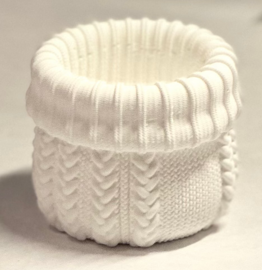 Cable Knit Ceramic Jar