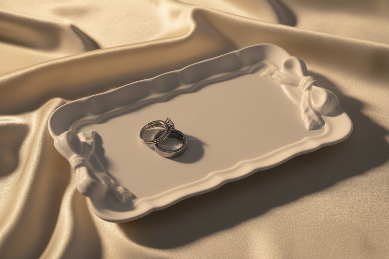 Bow Candle / Jewelry Tray