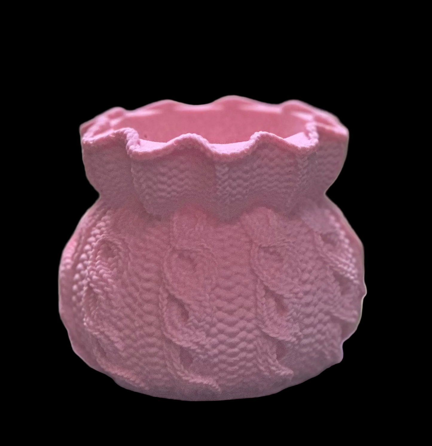 Cable Knit Ceramic Jar
