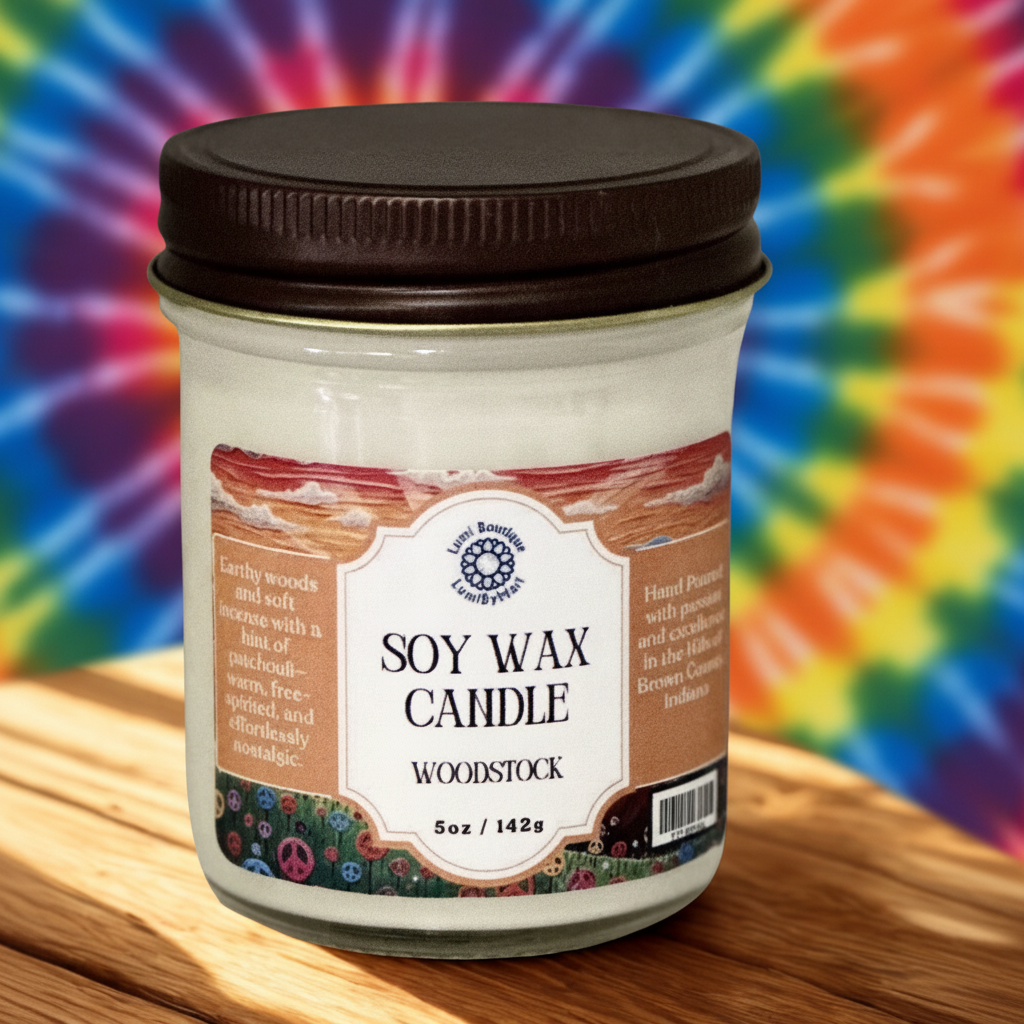 Woodstock Jelly Jar Soy Candle