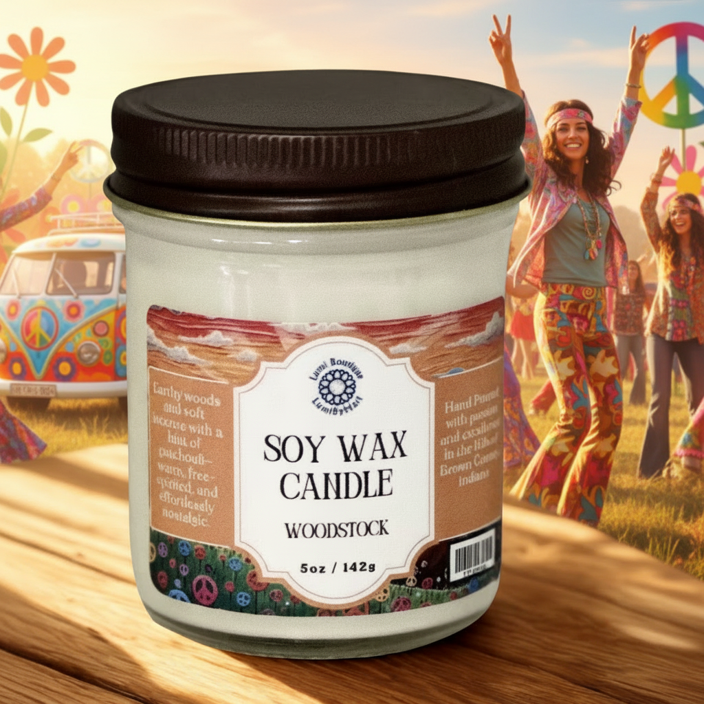 Woodstock Jelly Jar Soy Candle