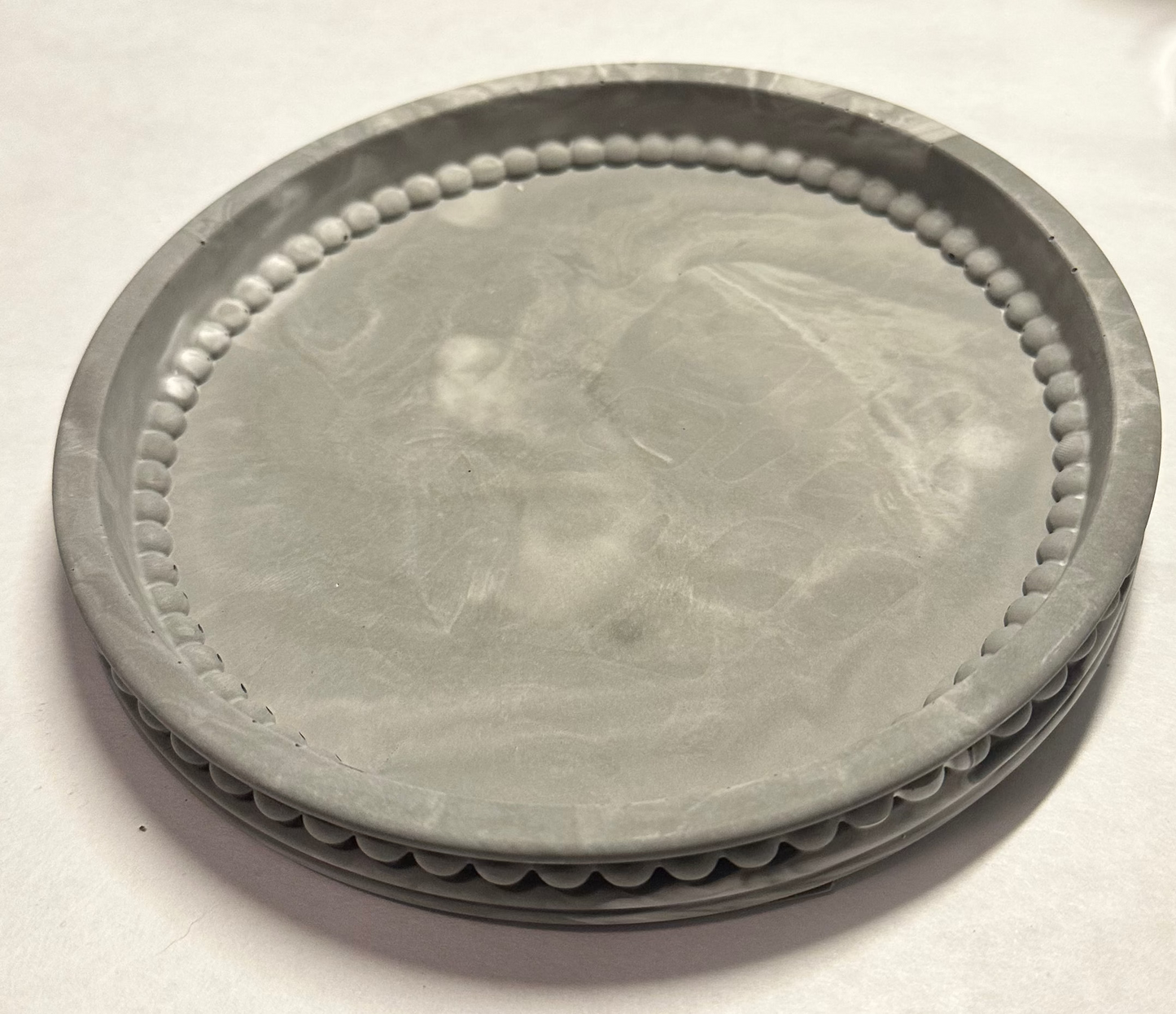 Bubbles Candles & Trinkets Ceramic Resin Tray