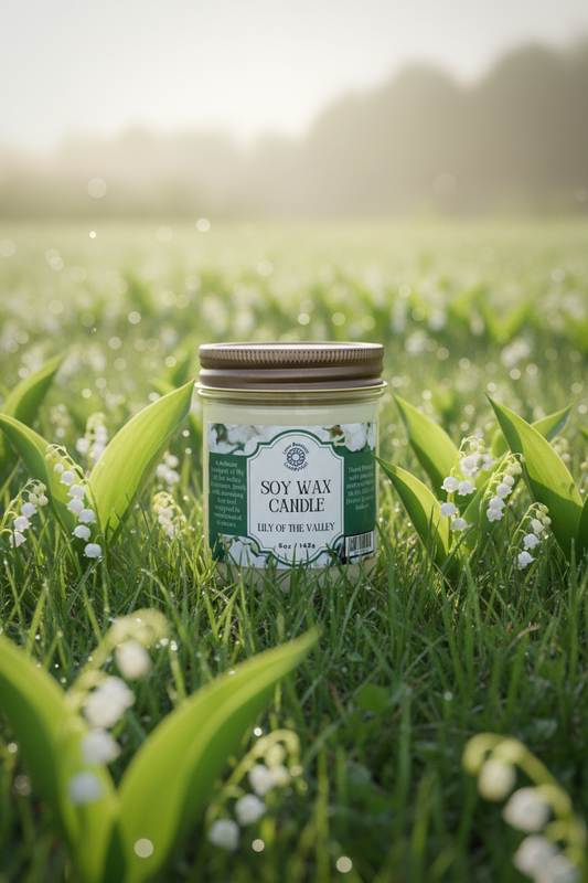 Lily of the Valley Jelly Jar Soy Candle