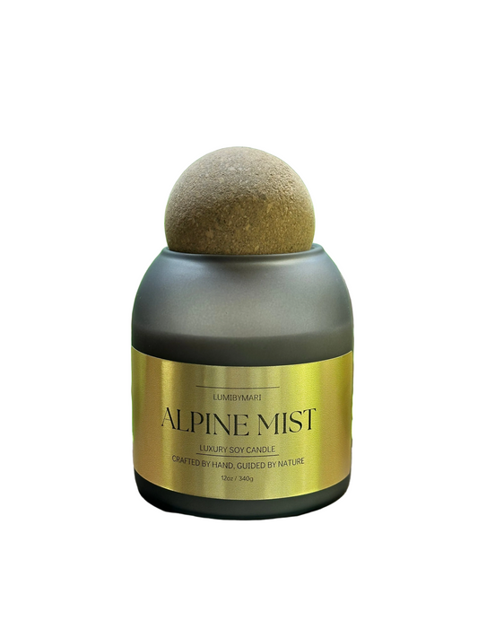 Alpine Mist Soy Candle - Frosted Grey