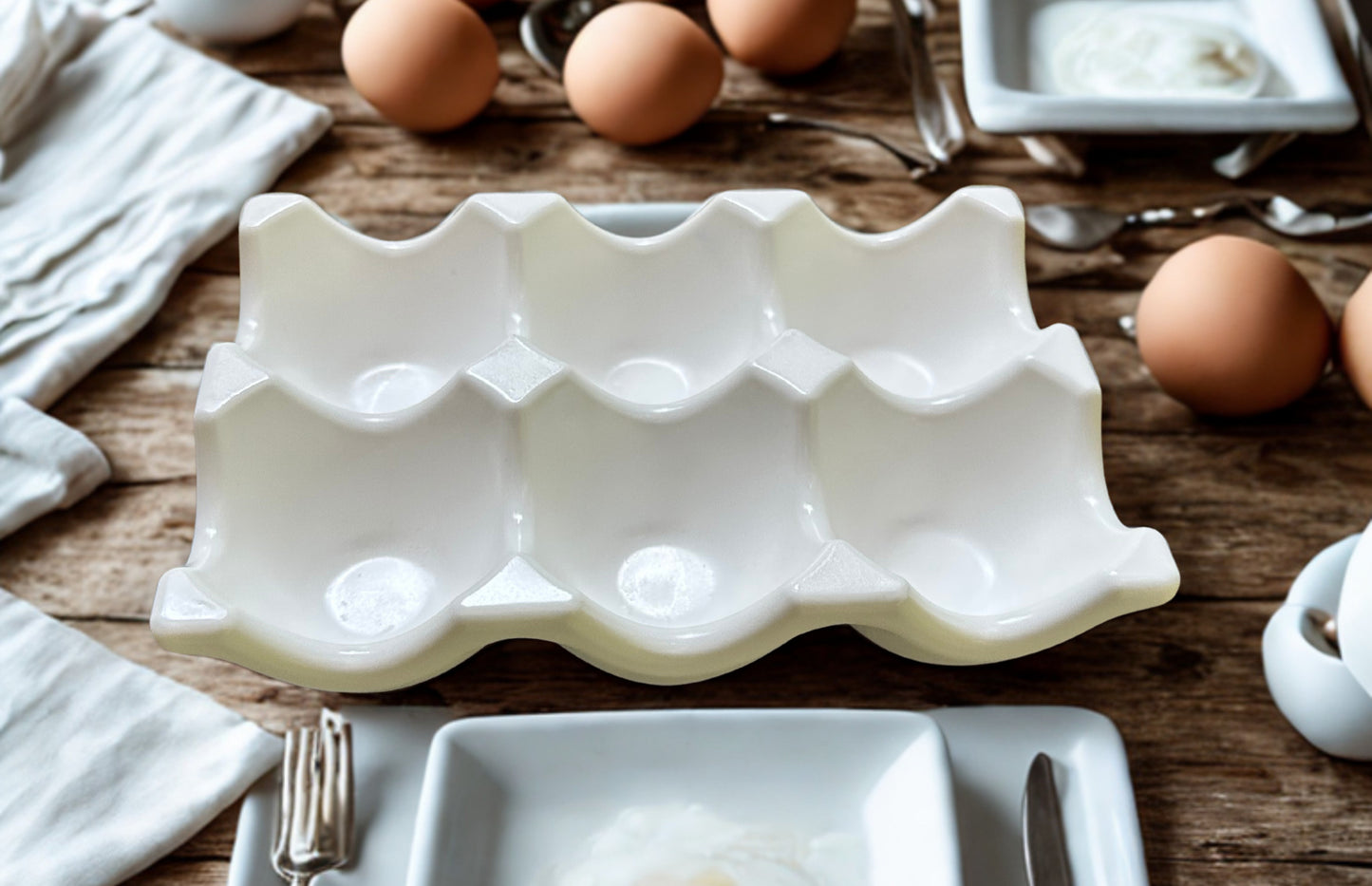 Ceramic Egg Holder Tray