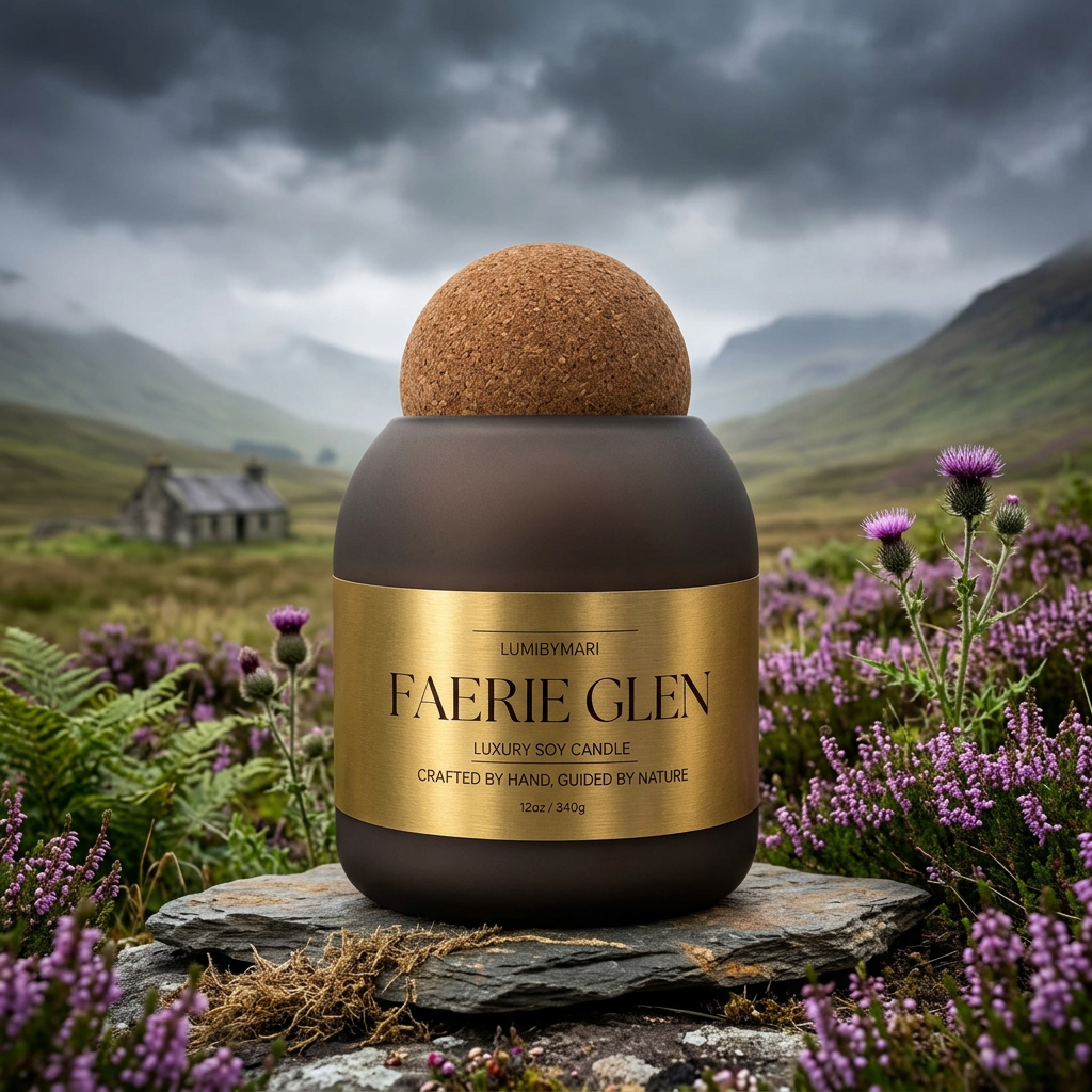 Faerie Glen Soy Candle - Frosted Grey