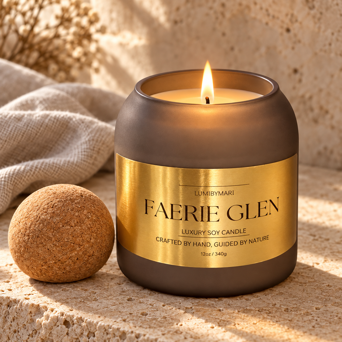 Faerie Glen Soy Candle - Frosted Grey