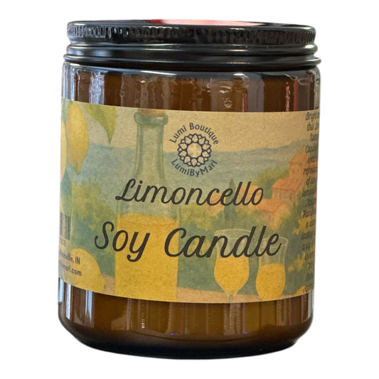 Limoncello Soy Wax Candle - Amber