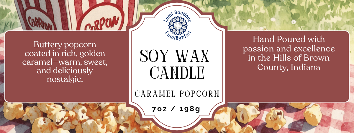 Caramel Popcorn Mason Jar Soy Candle