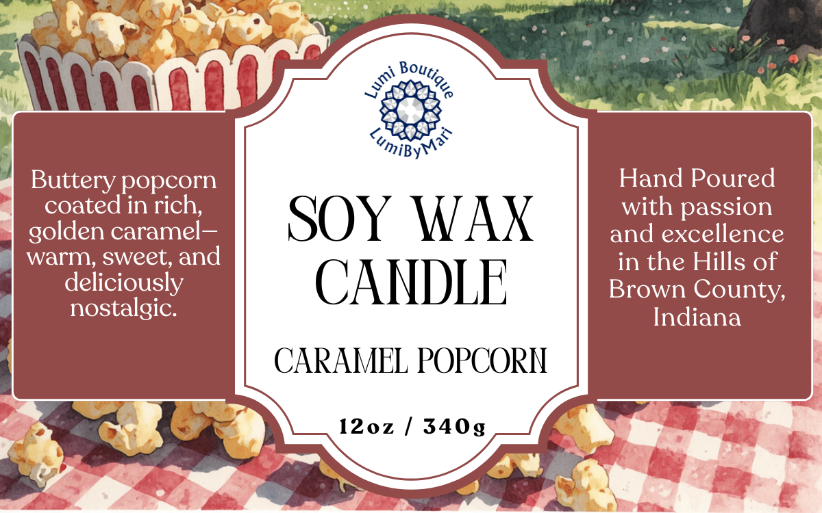 Caramel Popcorn Mason Jar Soy Candle