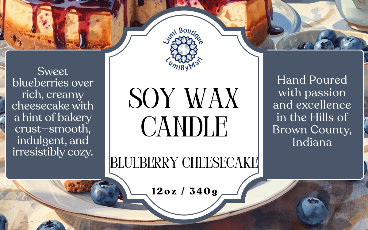 Blueberry Cheesecake Mason Jar Soy Candle