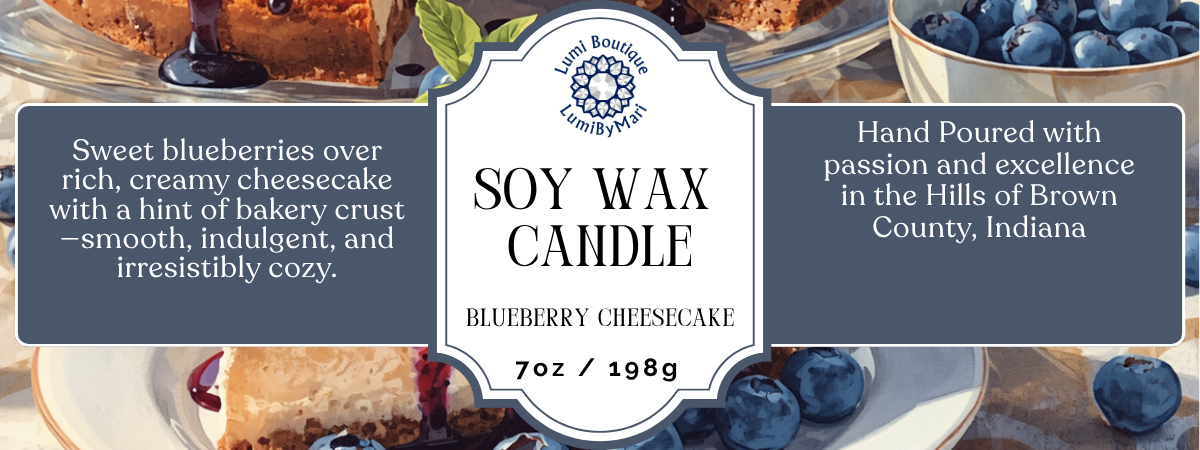 Blueberry Cheesecake Mason Jar Soy Candle