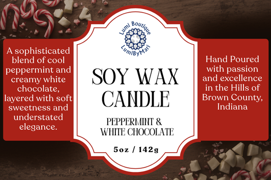 Peppermint & White Chocolate Jelly Jar Soy Candle