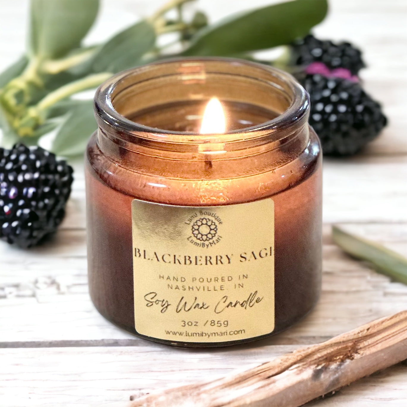 Blackberry & Sage Soy Candle