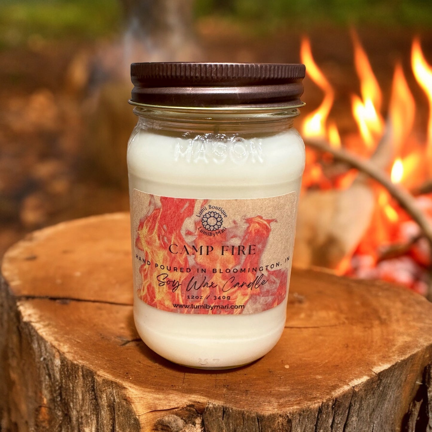 Campfire Mason Jar Soy Candle